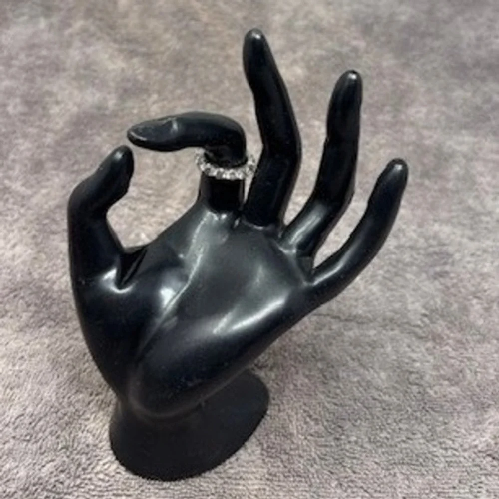 Black Hand Jewelry Holder Ring Necklace Display Stand Sculptural Boho Decor